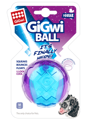GIGWI BALL SQUEAKER AZUL/MORADO