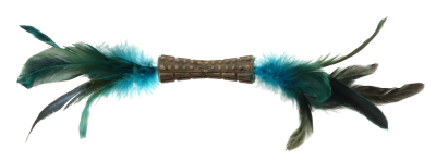 GIGWI JOHNNY STICK CATNIP PLUMA DOBLE AZUL