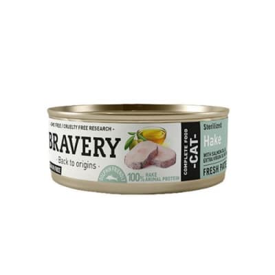 BRAVERY LATA GATO HAKE STERILIZED 70 GRS1