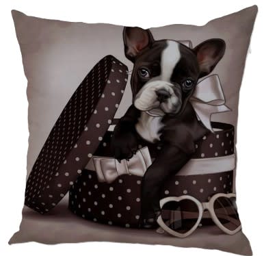 DIB COJIN ANIMALES IMAGEN PERRO BULLDOG FRANCES