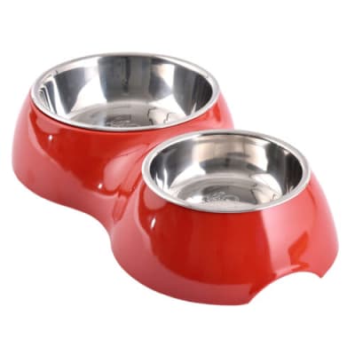 MASCAN PLATO COMIDA AGUA ROJO