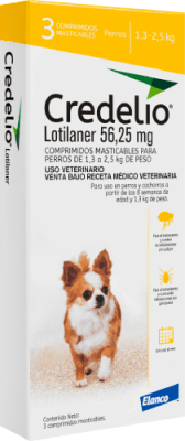 CREDELIO PERROS 1.3-2.5 KG 3 COMPRIMIDOS
