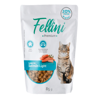 FELLINI POUCH SALMÓN LIGHT 85 GRS