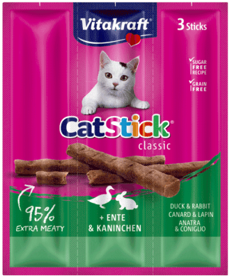 VITAKRAFT CAT STICK CONEJO Y PATO  18 GRS