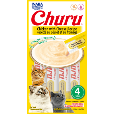 CHURU FELINO POLLO CON QUESO 56 GRS
