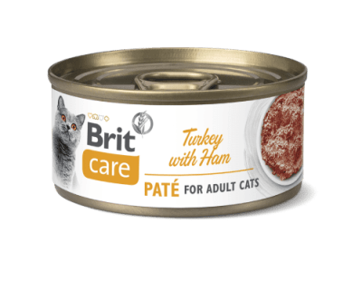 BRIT CARE LATA CAT PATE TURKEY WITH HAM 70 GRS1
