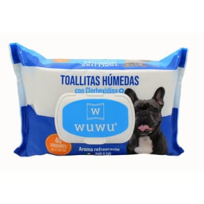 WUWU TOALLITAS HÚMEDAS CLORHEXIDINA 40 UNIDADES