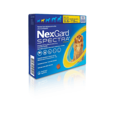 NEXGARD SPECTRA 3.6-7.5 KG 1 COMPRIMIDO