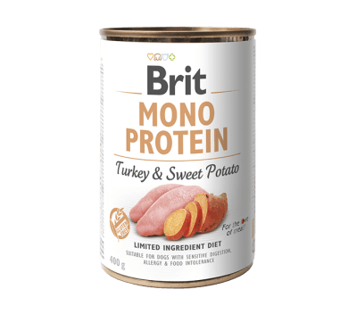 BRIT CARE LATA MONO PROTEIN TURKEY & SWETT POTATO 400 GRS