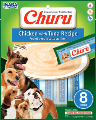 CHURU CANINO POLLO CON ATÚN 8 UNIDADES 160 GRS