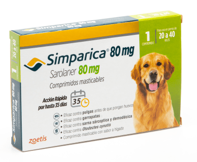 SIMPARICA 80 MG 20 A 40 KG 1 COMPRIMIDO1