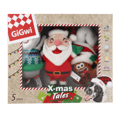 GIGWI PACK NAVIDEÑO PERRO S/M 5 PIEZAS1