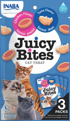 INABA JUICY BITES POLLO Y ATÚN 33.9 GRS