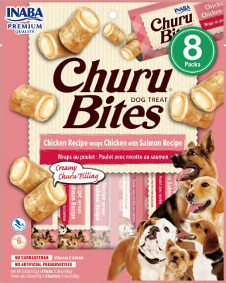 CHURU BITES CANINO POLLO CON SALMON 96 GRS
