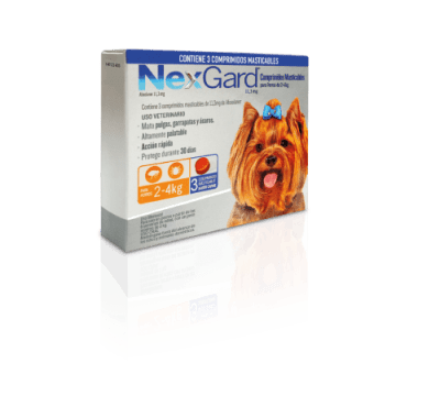 NEXGARD 2 A 4 KG 3 COMPRIMIDOS1