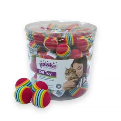 PAWISE PELOTA ARCOIRIS CAT TOY2
