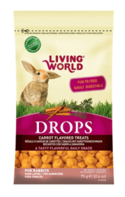 LIVING WORLD CONEJO DROPS ZANAHORIA 75 GRS