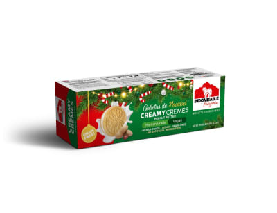 INDOMITABLE GALLETAS CREAMY NAVIDEÑAS MANTEQUILLA DE MANI 120 GRS