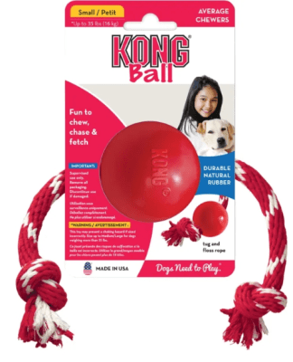 KONG BALL WITH ROPE SMALL1
