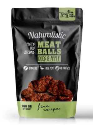 NATURALISTIC MEATBALLS PATO Y MANZANA