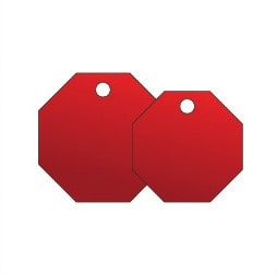 PLACA ALUMINIO IDENTIFICATORIA OCTAGONO