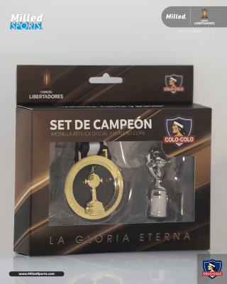 Set Medalla + Llavero Copa Libertadores Colo Colo