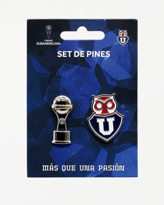 Set 2 Pins UdeChile/ Copa Sudamericana 3mm2