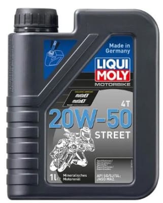 ACEITE PARA MOTOS 20W50 4T 1 LT. LIQUIMOLY
