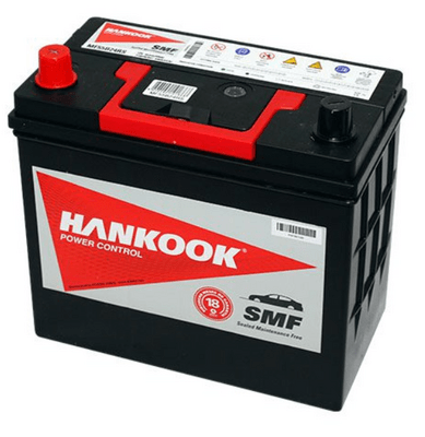 BATERIA DE AUTO 12V 45AH 430 CCA MF55B24R POSITIVO IZQUIERDO HANKOOK1
