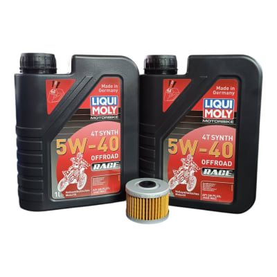 KIT MANTENCION ACEITE 5W40 Y FILTRO MOTOR HONDA XR250/TORNADO250/XRE300 3001