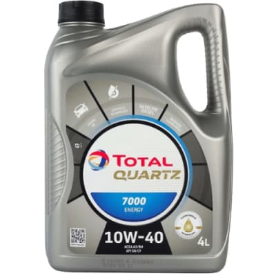 ACEITE DE MOTOR 10W40 QUARTZ 7000 GASOLINA & DIESEL SINTETICO 4LT. TOTAL1
