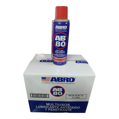 CAJA 12UNID LUBRICANTE AB-80 ANTIOXIDO 210ML SPRAY ABRO USA (SIMIL WD40)1