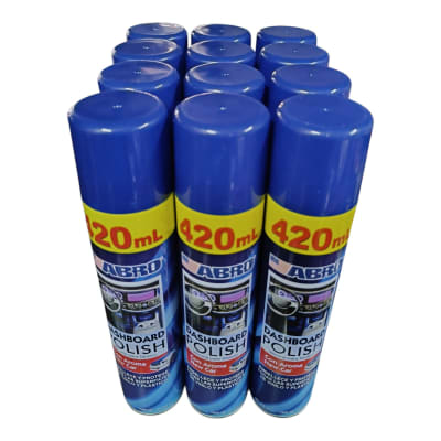 PACK 12 UNIDADES SILICONA TABLERO SPRAY ABRO 420 ML AROMA NEW CAR1