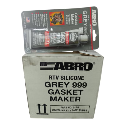 CAJA 12UNID SILICONA SELLANTE GRIS 85 GRS ABRO USA1