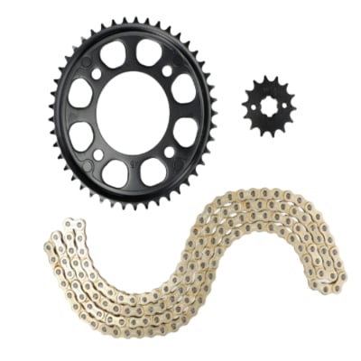 Kit de Transmisión NPC Hyper Series Honda CB190 14T 45T Cadena 428H Dorada 132L1