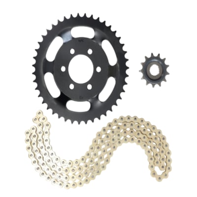 Kit de Transmisión NPC Benelli TNT25 / TRK251 13T 43T Cadena 520H O-Ring Dorada 120L1