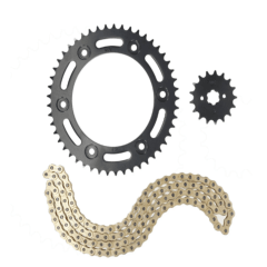 Kit de Transmisión NPC Hyper Series Honda XR125 / XR150 / XR190 17T 49T Cadena 428H Dorada 132L