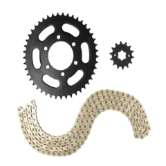 Kit de Transmisión NPC Yamaha XTZ150 14T 45T Cadena 428H Dorada 132L