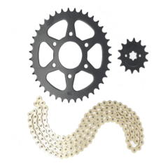 Kit de Transmisión NPC Hyper Series Bajaj Pulsar 200NS 14T 39T Cadena 520H Dorada 120L (6 Hoyos)