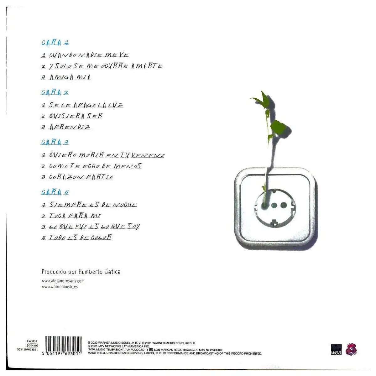 Alejandro Sanz Mtv Unplugged, 2xlp, Importado Vinilo2