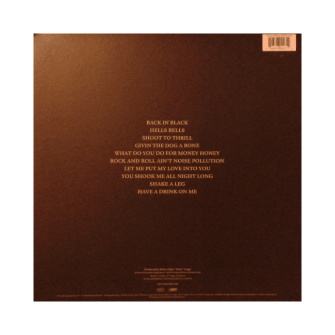 Vinilo AC/DC BACK IN BLACK (180G)2