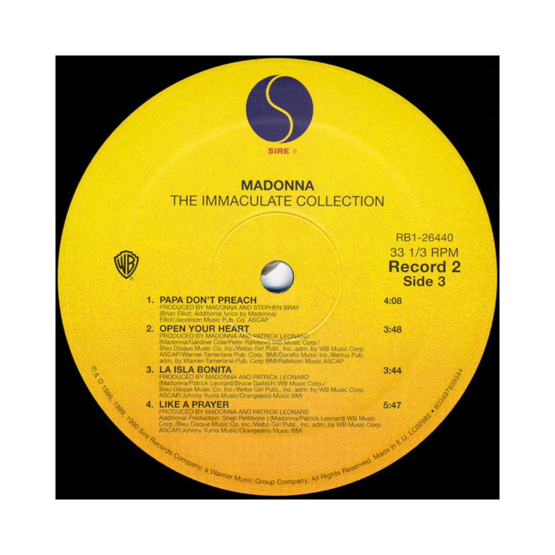 Vinilo Madonna The Immaculate Collection 2 Lp5