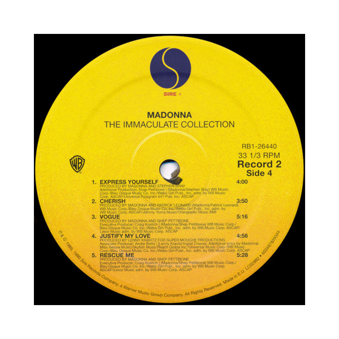 Vinilo Madonna The Immaculate Collection 2 Lp6