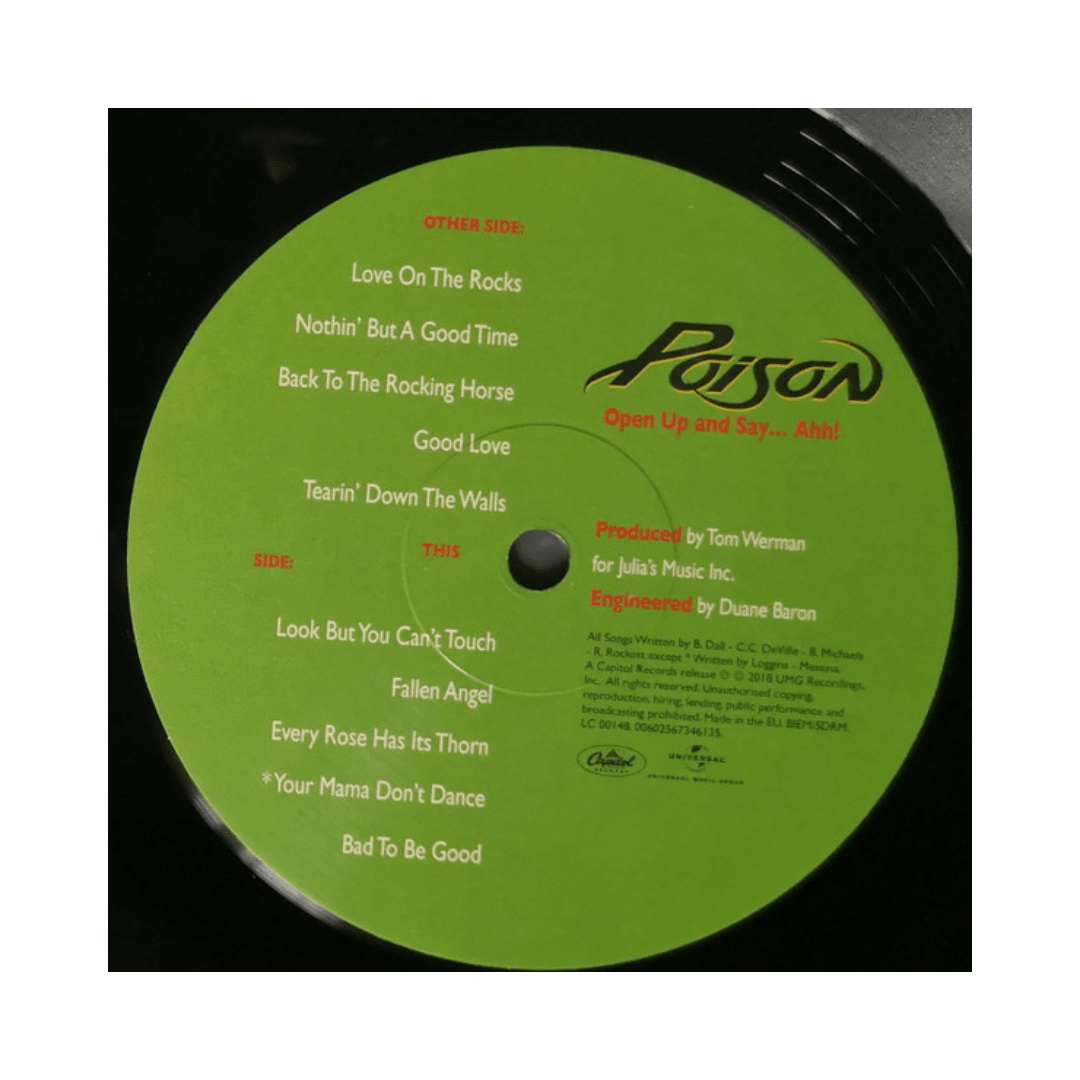Poison Open Up And Say...ahh! Vinilo4