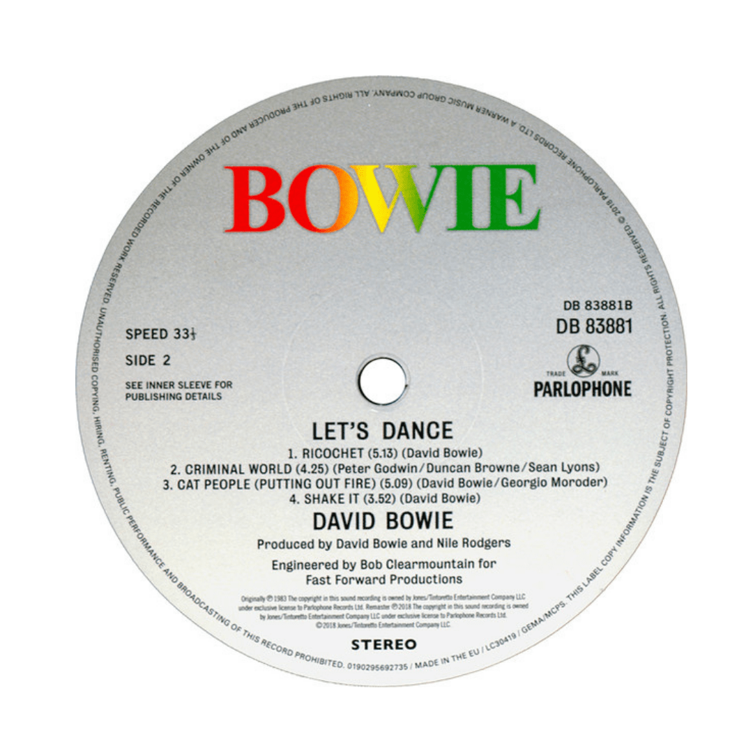 David Bowie Let's Dance Vinilo4