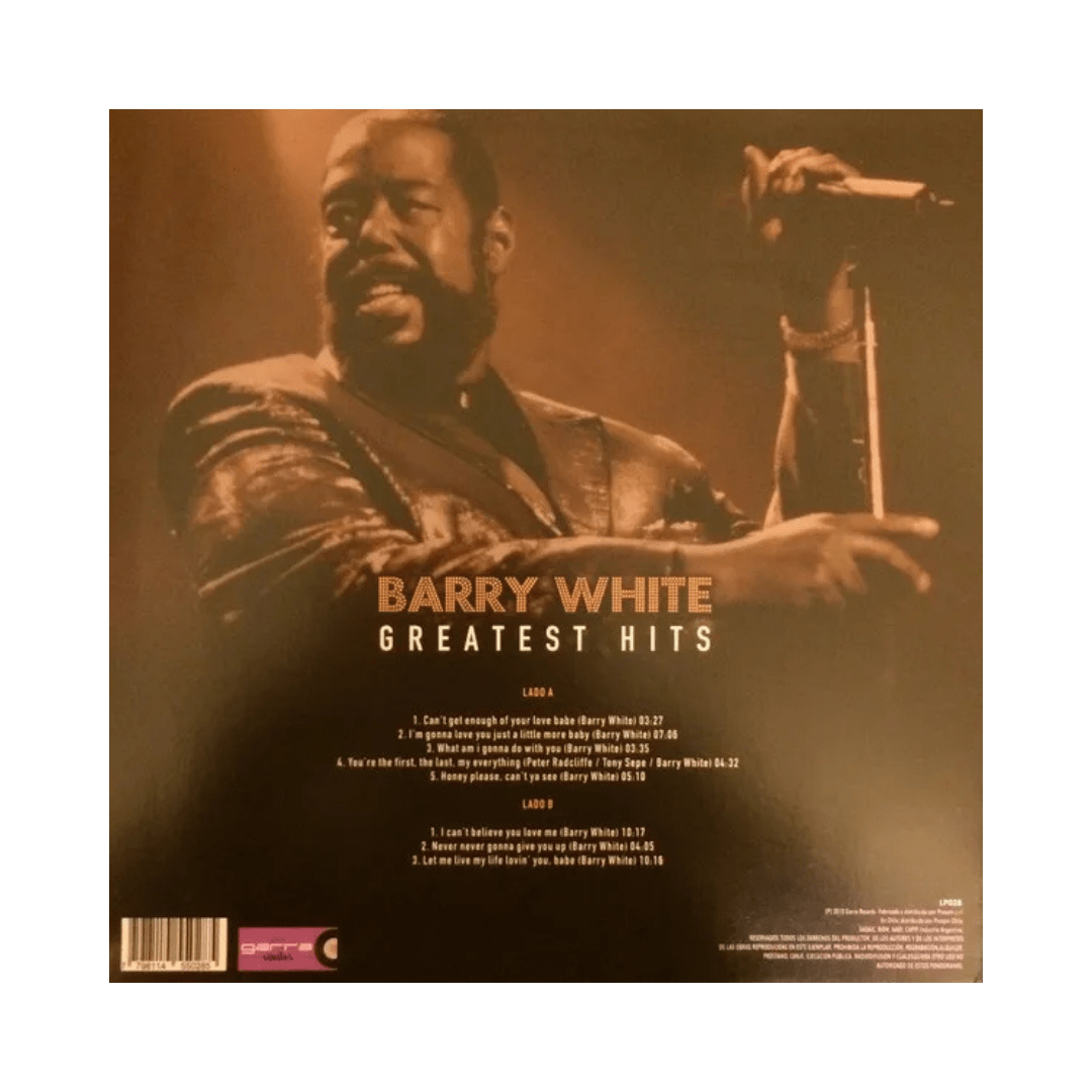Barry White Greatest Hits Vinilo2