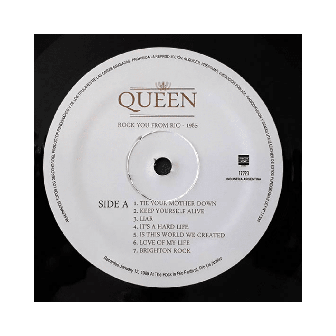 Queen Rock You From Rio 1985 Vinilo3