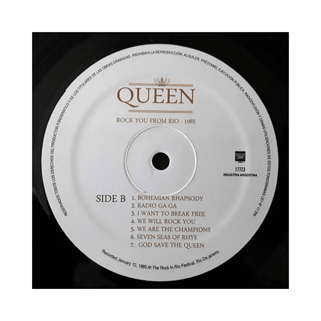 Queen Rock You From Rio 1985 Vinilo4