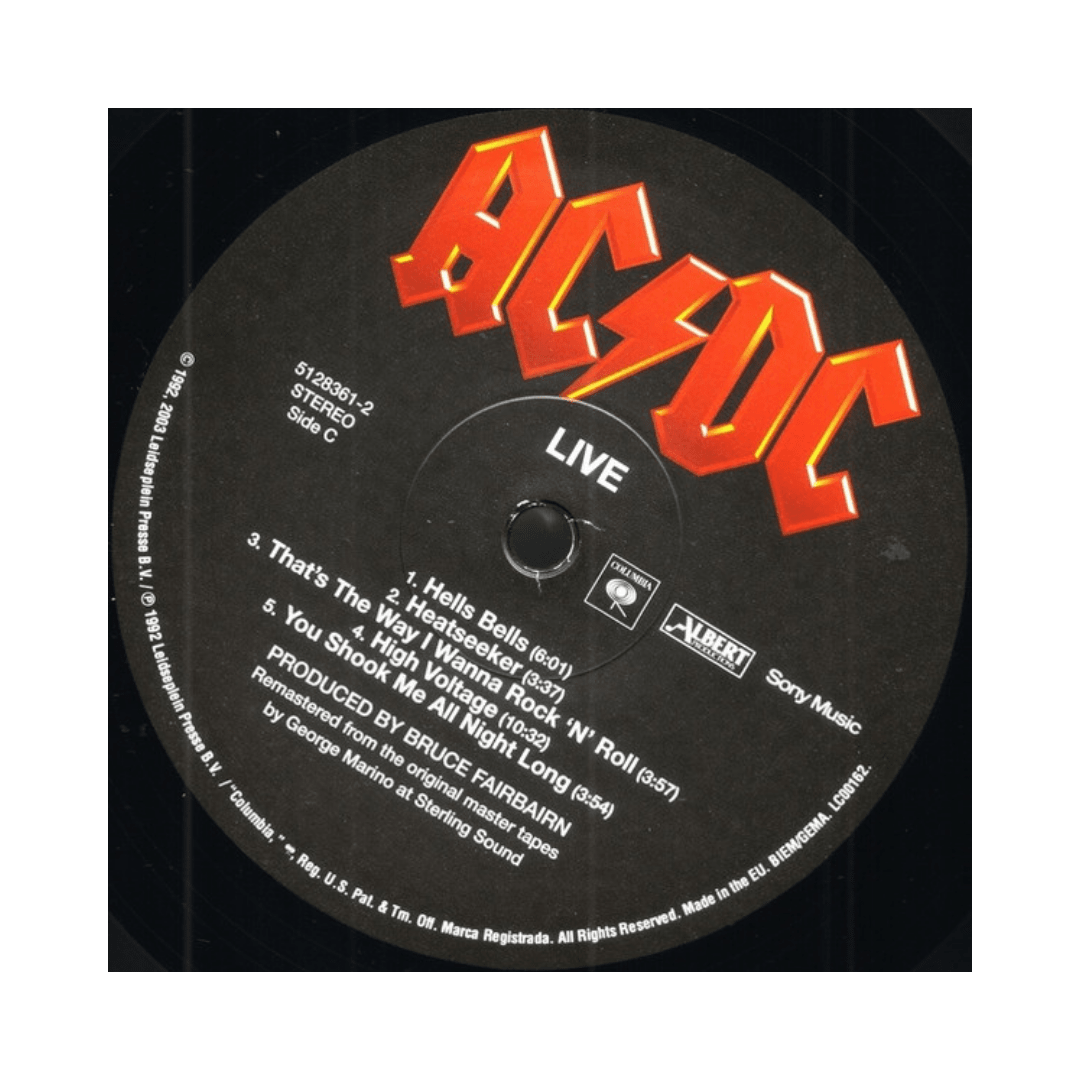 Ac/dc Live 92 Ltd. 2 Lp Vinilo5