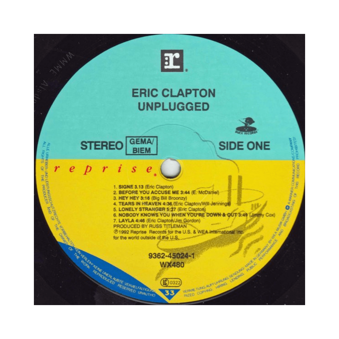 Eric Clapton Unplugged Vinilo4
